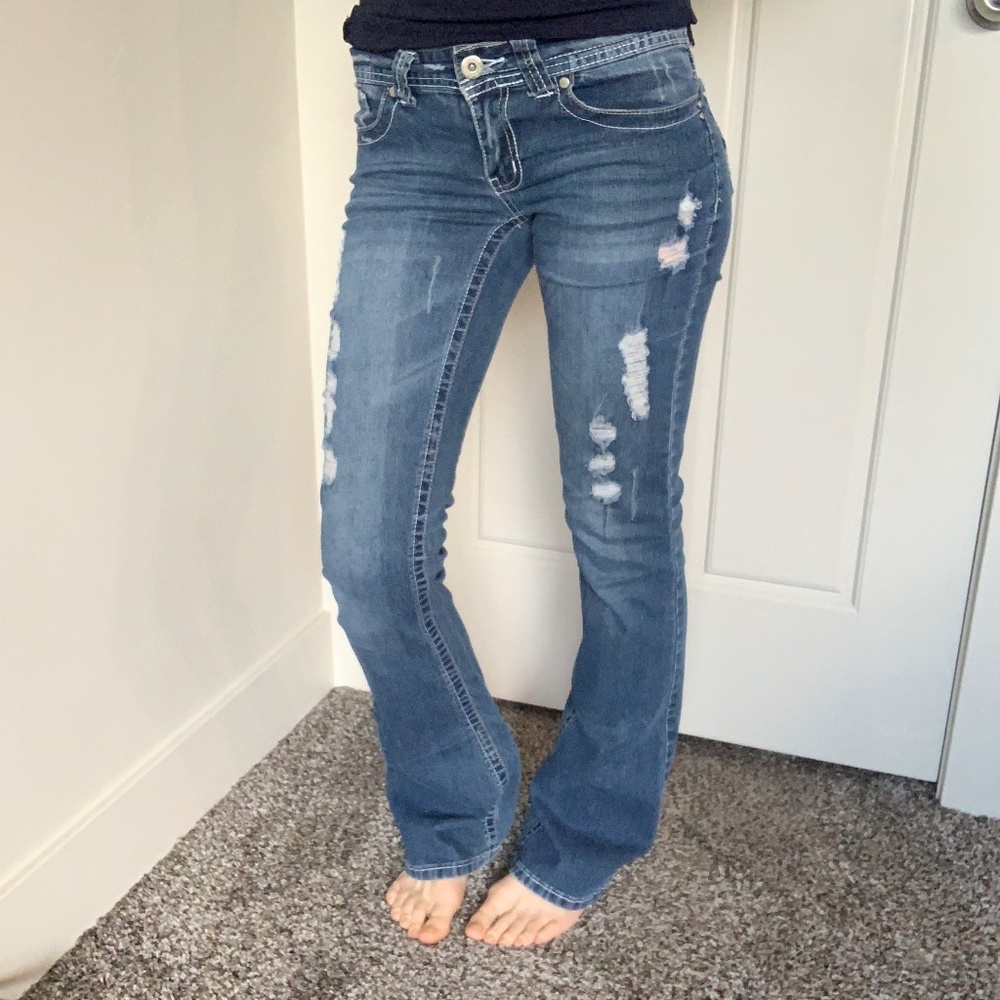 Hydraulic torn jeans RN#99678